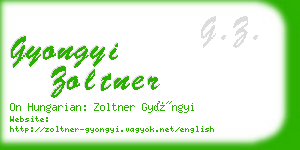 gyongyi zoltner business card
